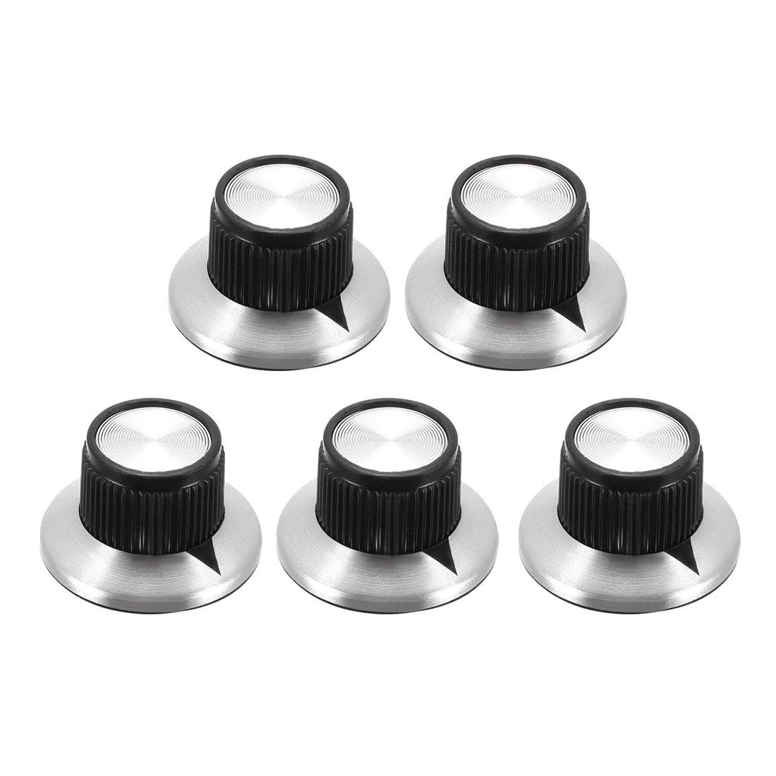 DAIERBUM 5PCS Chrome Top Vintage Gitarre AMP Verstärker Knopf 24x14mm Pfeil Anzeige Knopf Für 6,35 MM Welle Effekt Pedal Knopf Image