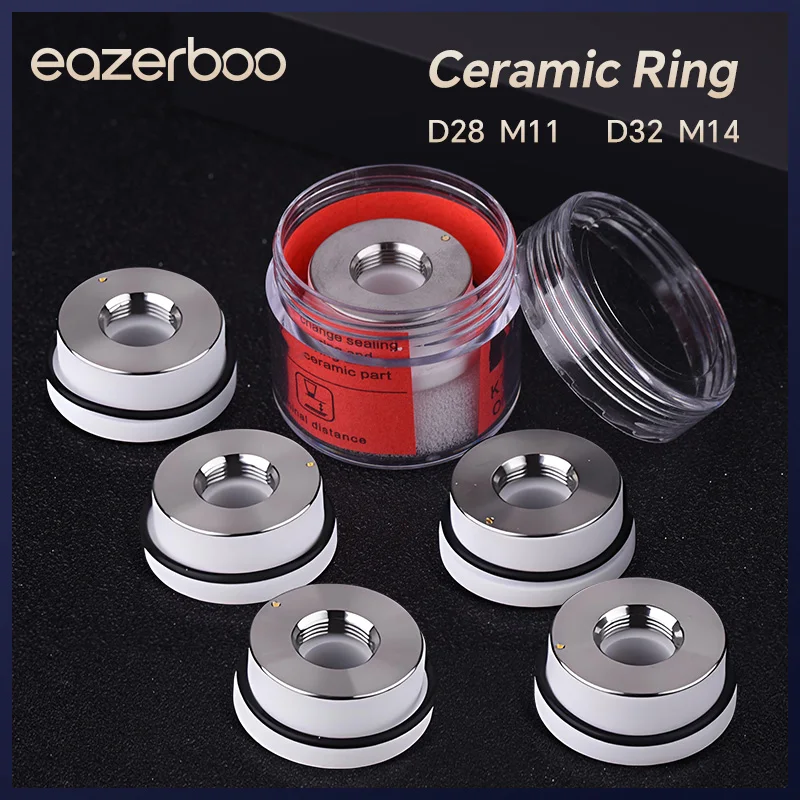 EAZERBOO Keramik-Laserhalterring D28M11 D32/M14 Raytools WSX-Faserkopf, kompatibel mit KT CON Procutter Lightcutter BT230 240 Image