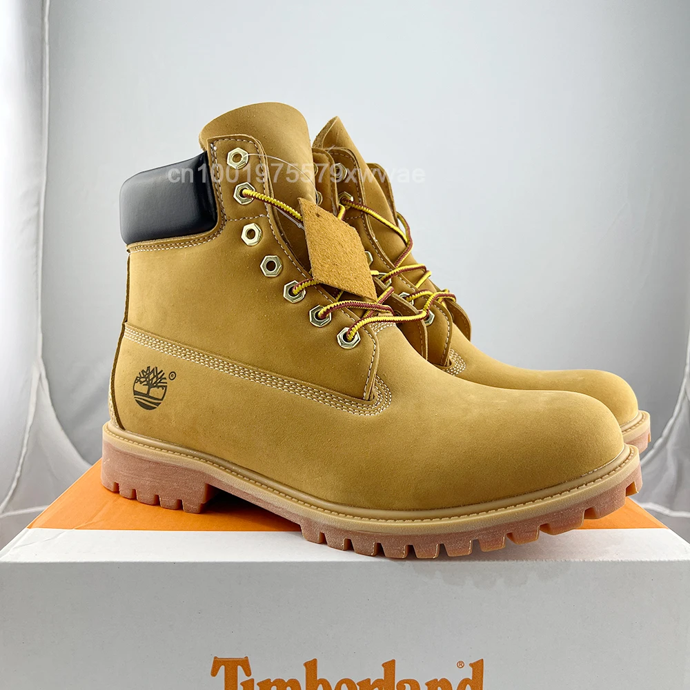 Unisex TimbNubuck wasserdichte 6-Zoll-Stiefel, modische Outdoor-Schuhe für Männer und Frauen, klassische High-Top-Freizeit-Lederstiefel, Sneakers