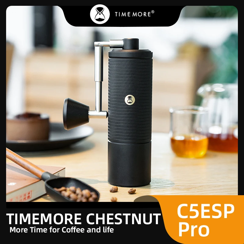 TIMEMORE Chestnut C5 ESP PRO Espresso Manuelle Handkaffeemühle Verstellbarer Stahlkern Grat SendReinigungsbürste OutdoorPortable Image