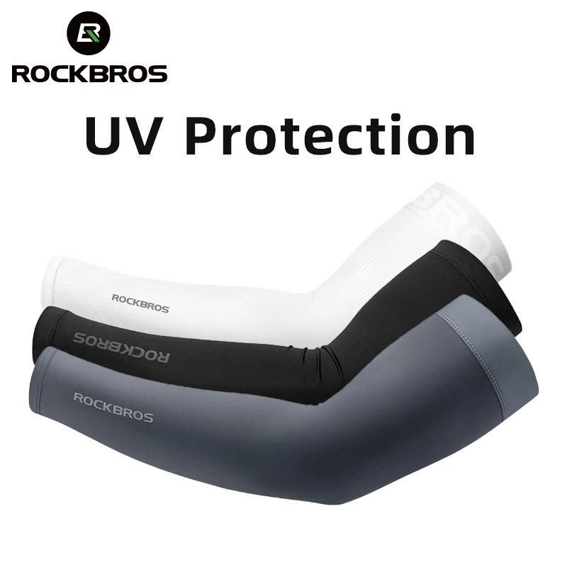 ROCKBROS Eisstoff Laufen Camping Ärmel Atmungsaktive Ärmel Schnell trocknend Armschutz UV400 Armabdeckung Sommersport Sicherheitsausrüstung Image