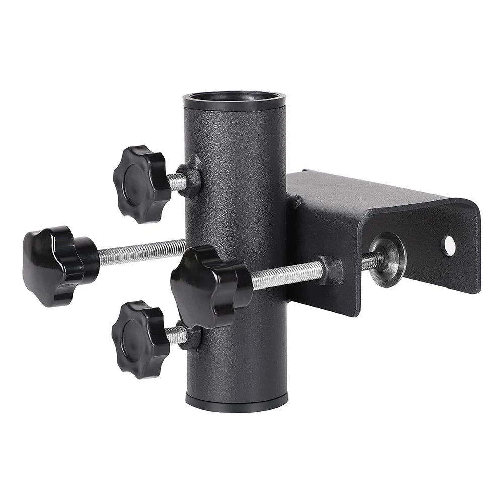 Balkon-Schirmhalter-Klemme, passend für 23 mm bis 38 mm Gartenzaun, Sonnenschirm, Terrassenhalterung, Ständer für den Außenbereich Image