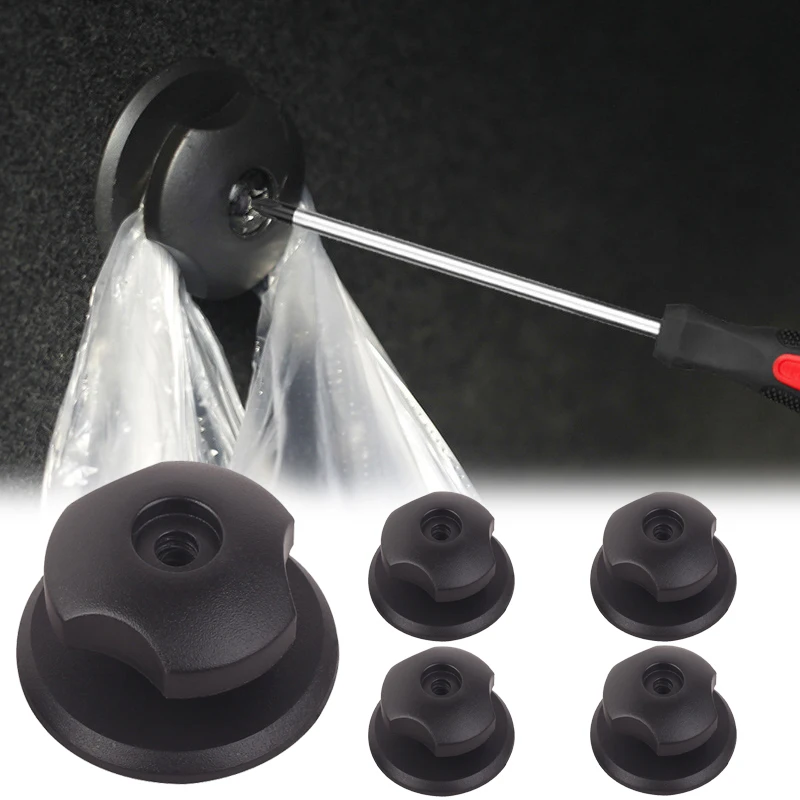 2/4Pcs Auto Hinten Stamm Lagerung Net Clip Haken Binden Ring Schleife Verschluss Langlebig Auto Innen Organizer universal Auto Zubehör Image
