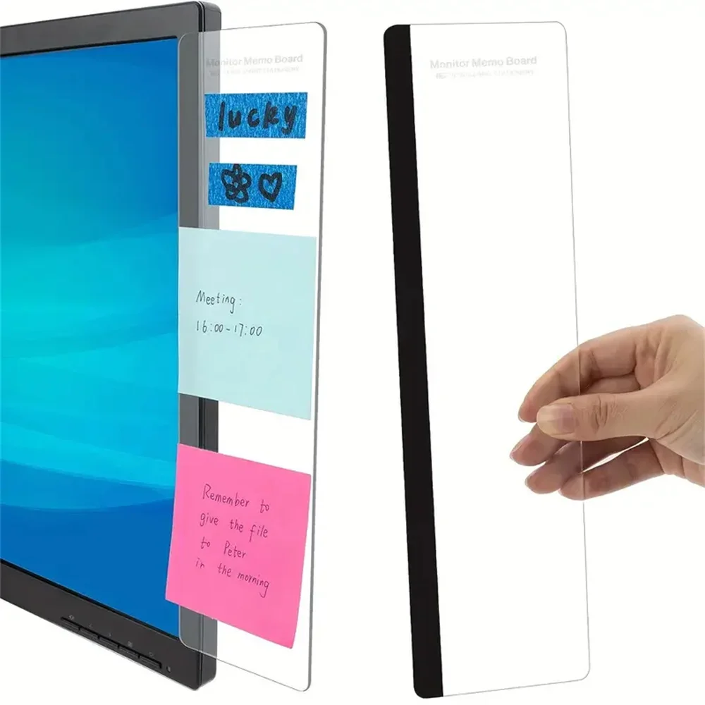 Monitor-Memo-Board-Clip – optimierter Arbeitsplatz, verbessert die Dekoration mit langlebigem Notizhalter für Zuhause und Büro Image