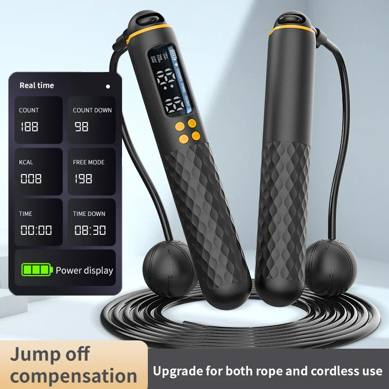 Kabelloses Digitales Springseil USB Kalorienzähler Verstellbares Schnurloses Springseil Fitness-Übungstrainer zur Gewichtsreduktion Image