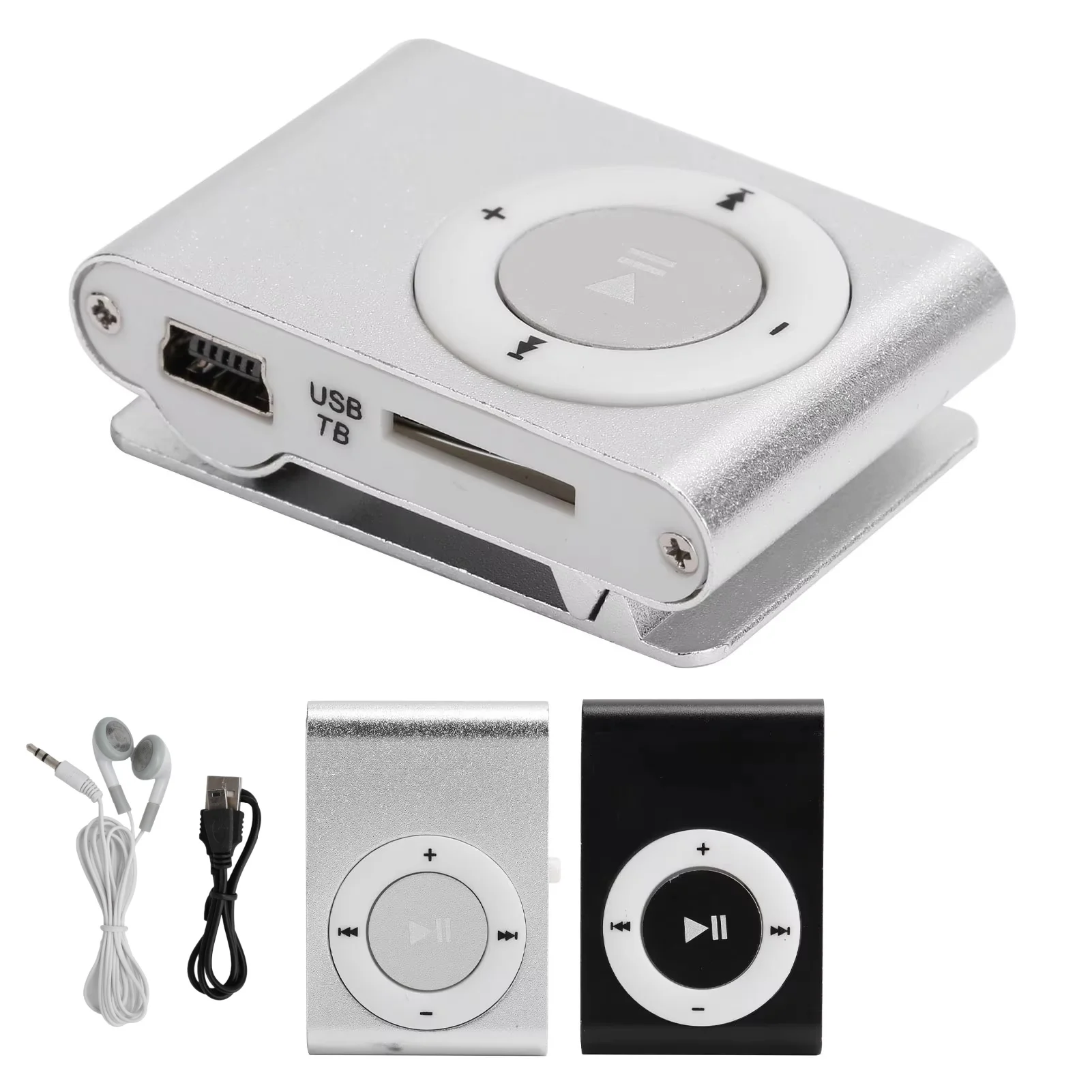 Tragbarer MP3-Digital-Musik-Mediaplayer, MiniMP3-Rückenclip-Player mit Kopfhörer und USB-Kabel, Sport-MP3-Player, Mini-Musik-Player Image