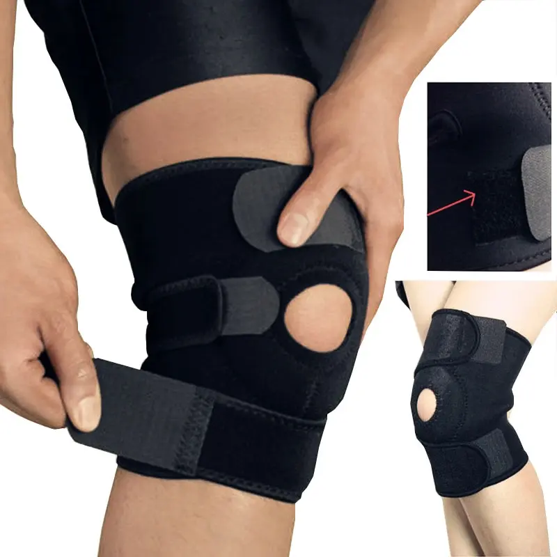 Einstellbare Kompression Knie Patellasehne Stütze für Männer Frauen Arthritis Schmerz Verletzung Erholung Laufen Training Image