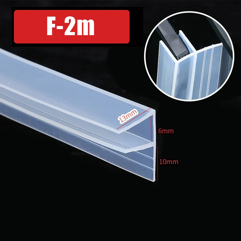 F Typ transparentes Gummi glas wasserdichter warmer Dichtung streifen Balkon Badezimmer tür und Fenster dichtung streifen für 6mm Glas