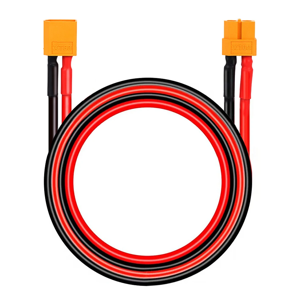 12AWG Batteriekabel Silikon verzinnter Kupferdraht XT60 Buchsenstecker auf Stecker Adapterstecker 40/60 cm Image