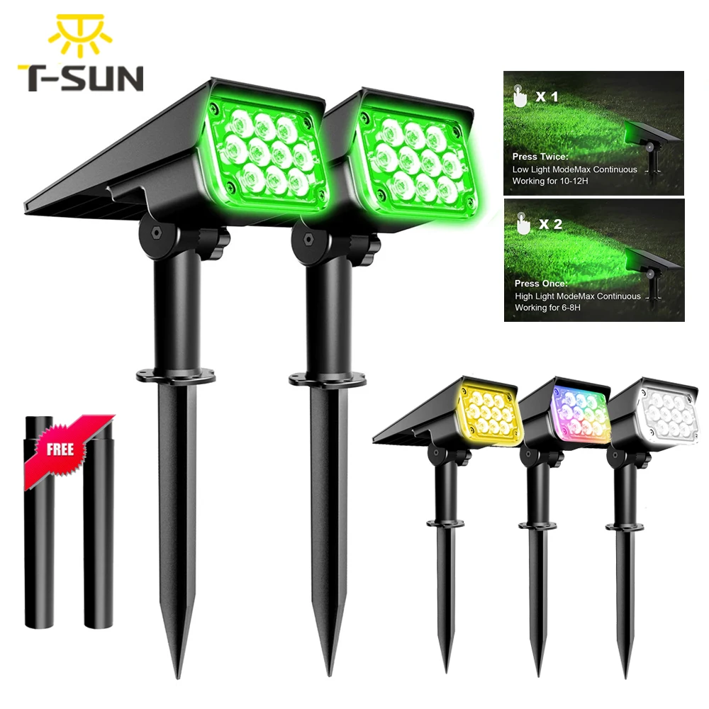 1/2/4PCS Solar Power Licht Einstellbar Licht Temperatur Solar Garten Licht outdoor IP65 Solar Lampe Super helle Solar Rampenlicht