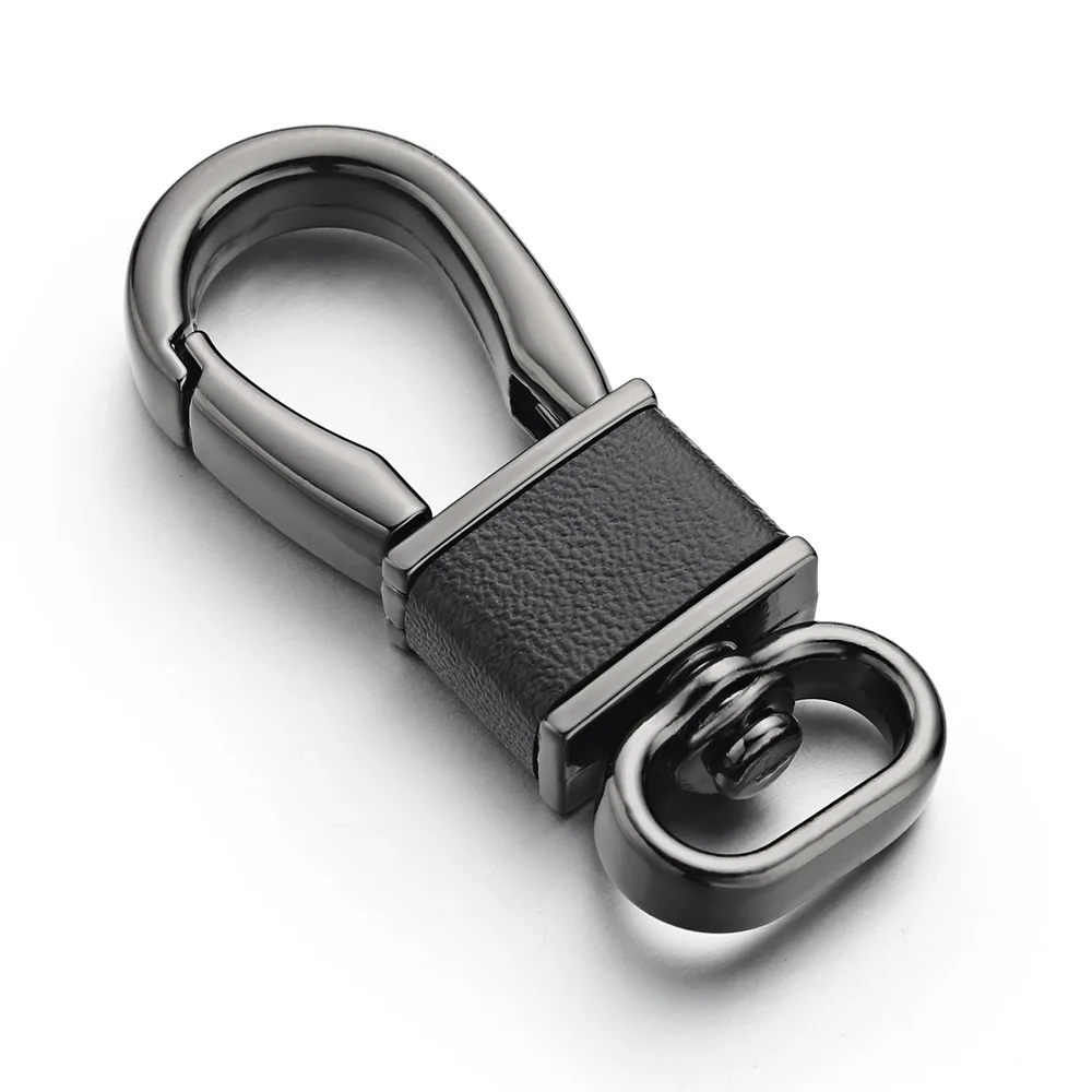 Klassischer Metall-Schlüsselanhänger, Individualität, Leder, Schlüsselanhänger, Halter, Federschnalle, DIY-Zubehör, Taschenkette, All-Match-Schlüsselanhänger K397 Image
