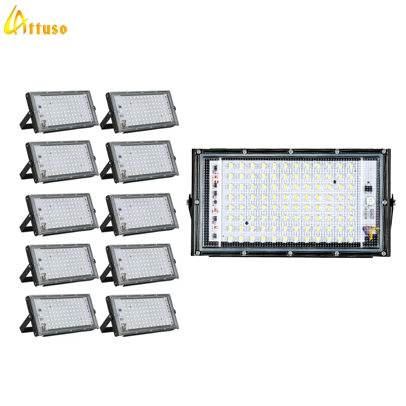 50W 100W Led Flutlicht IP65 Wasserdicht AC 110V 220V Outdoor Flutlicht Scheinwerfer LED Reflektor straße Lampe Wand Flut Lichter