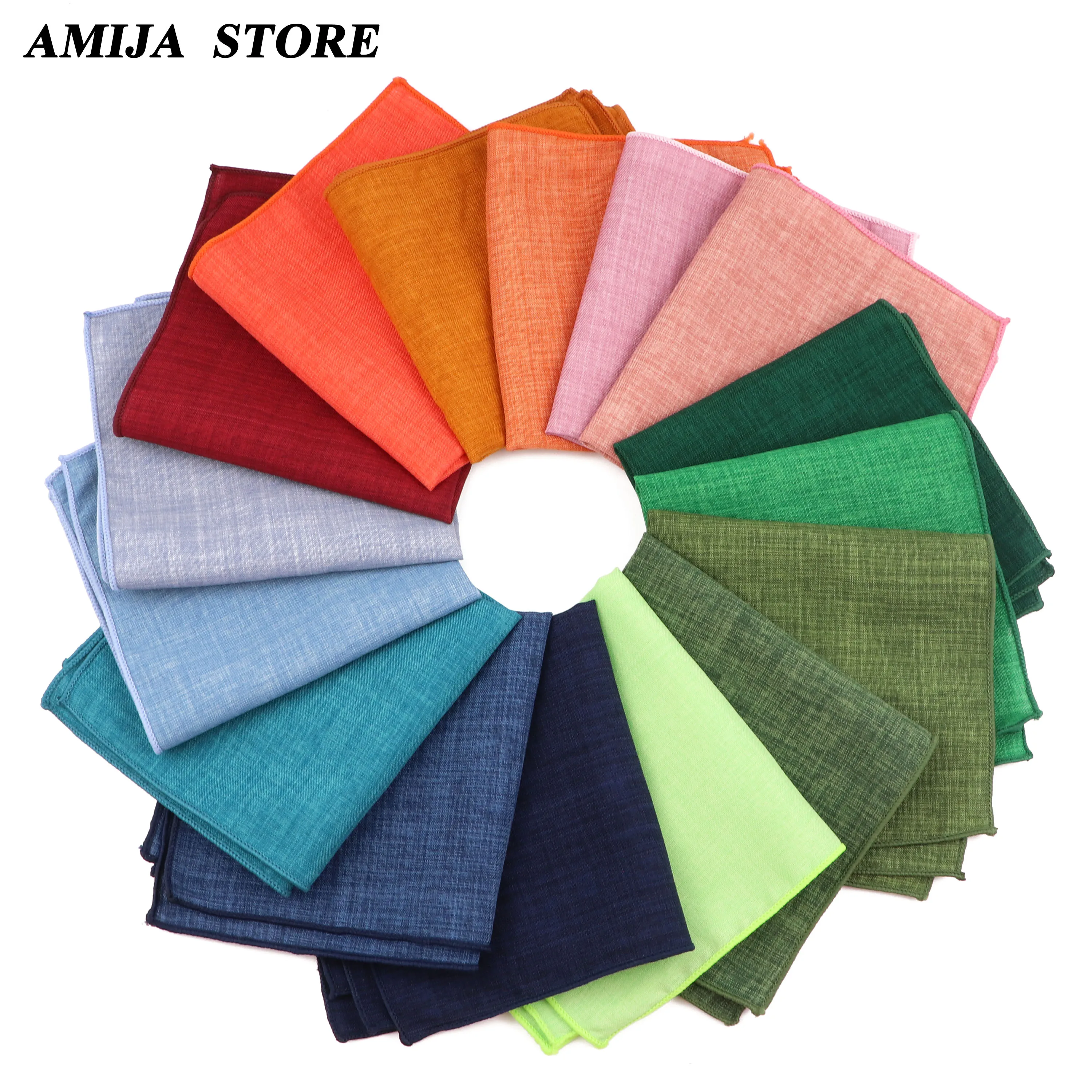 27 Farben Taschentuch aus massiver Baumwolle für Herren hemd Accessoires Orange Koralle Hochzeits feier Täglicher Anzug Einst ecktuch Brusttuch GIF Image