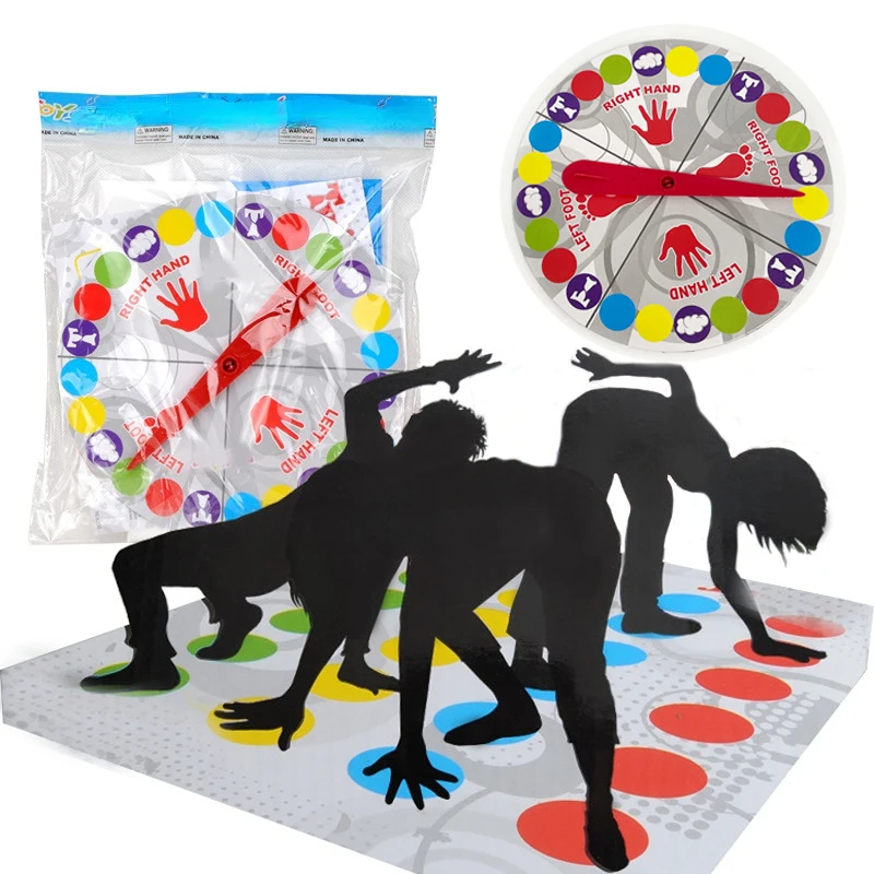 Eltern Kind Interaktives Spiel Körper Balance Decke Klassische Twister Party Kinder Körper Drehen Musik Pädagogisches Sport Spielzeug Image