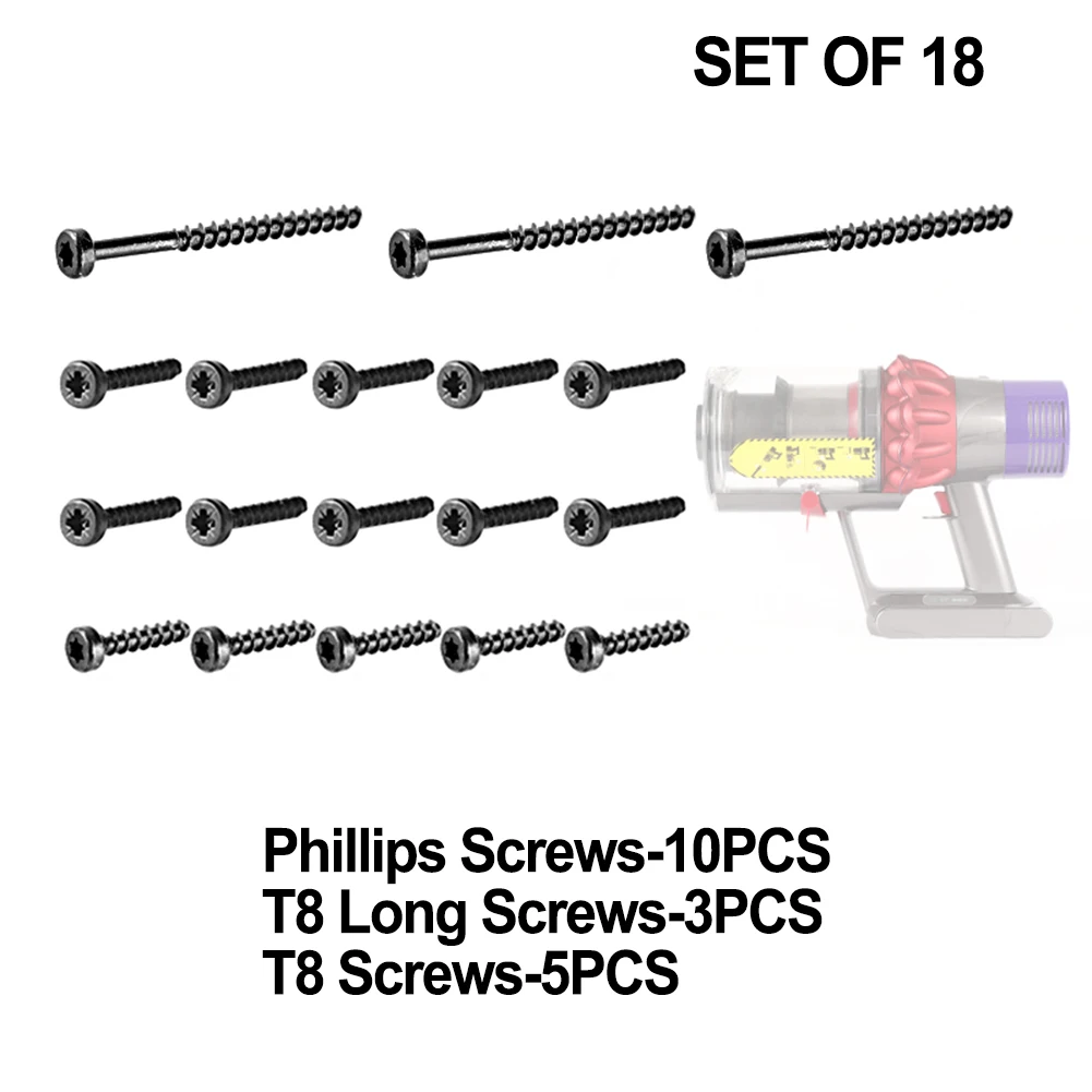 18 stücke Staubsauger Schraube Für Dyson V6/V7/V8/V10/V11/V15/V12/DC24/DC40/DC41/DC50/DC25 Staubsauger Zubehör Image