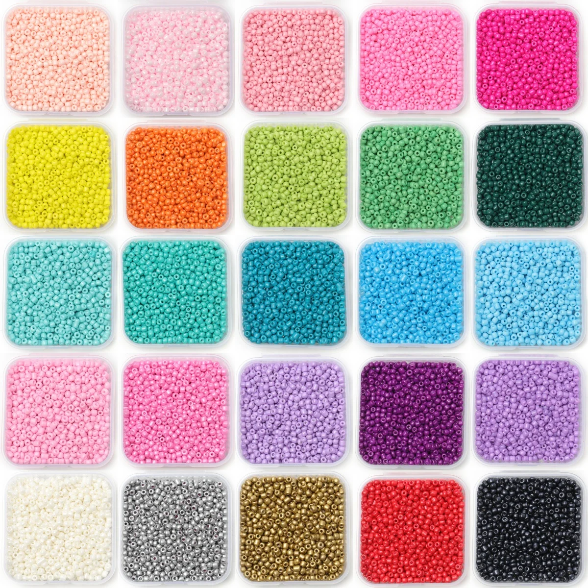 1000 teile/schachtel 3mm Tschechische Glas Rocailles Bunte Runde Lose Perlen für DIY Ohrringe Armband Schmuck Machen Zubehör Image
