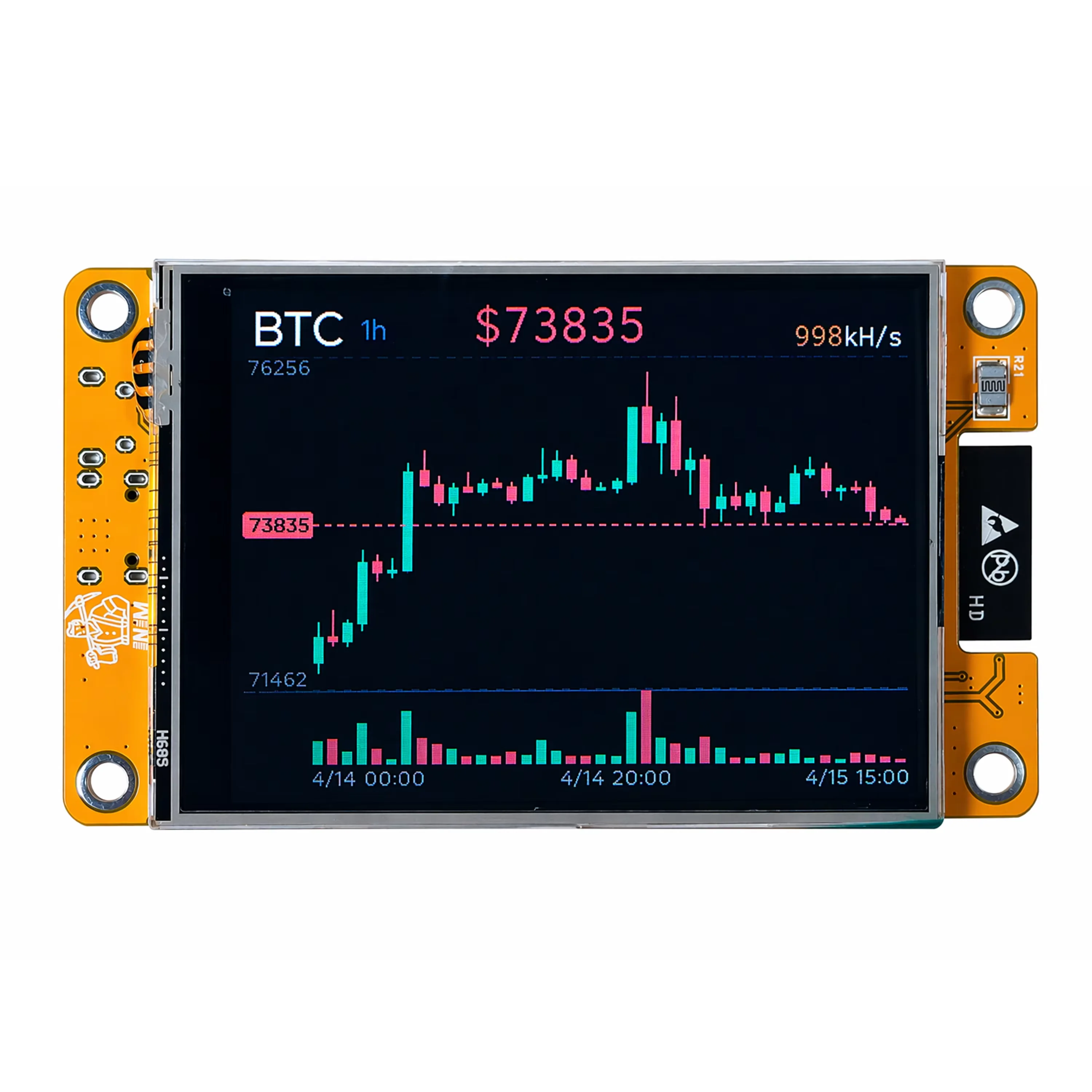 Hashrate 987KH/s Bitcoin Lucky Miner für Computer Nerd Solo Lottery NMMiner 2,8 Zoll Smart Display Crypto ESP32-2432S028R DROOM Image