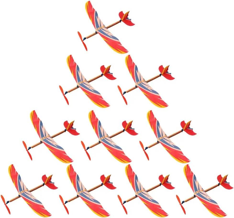 5/10Pcs Gummiband Angetrieben Flugzeug Modell Segelflugzeuge Bomber Flugzeug Geburtstag Party Favor Indoor Outdoor Spielzeug für Kinder Image