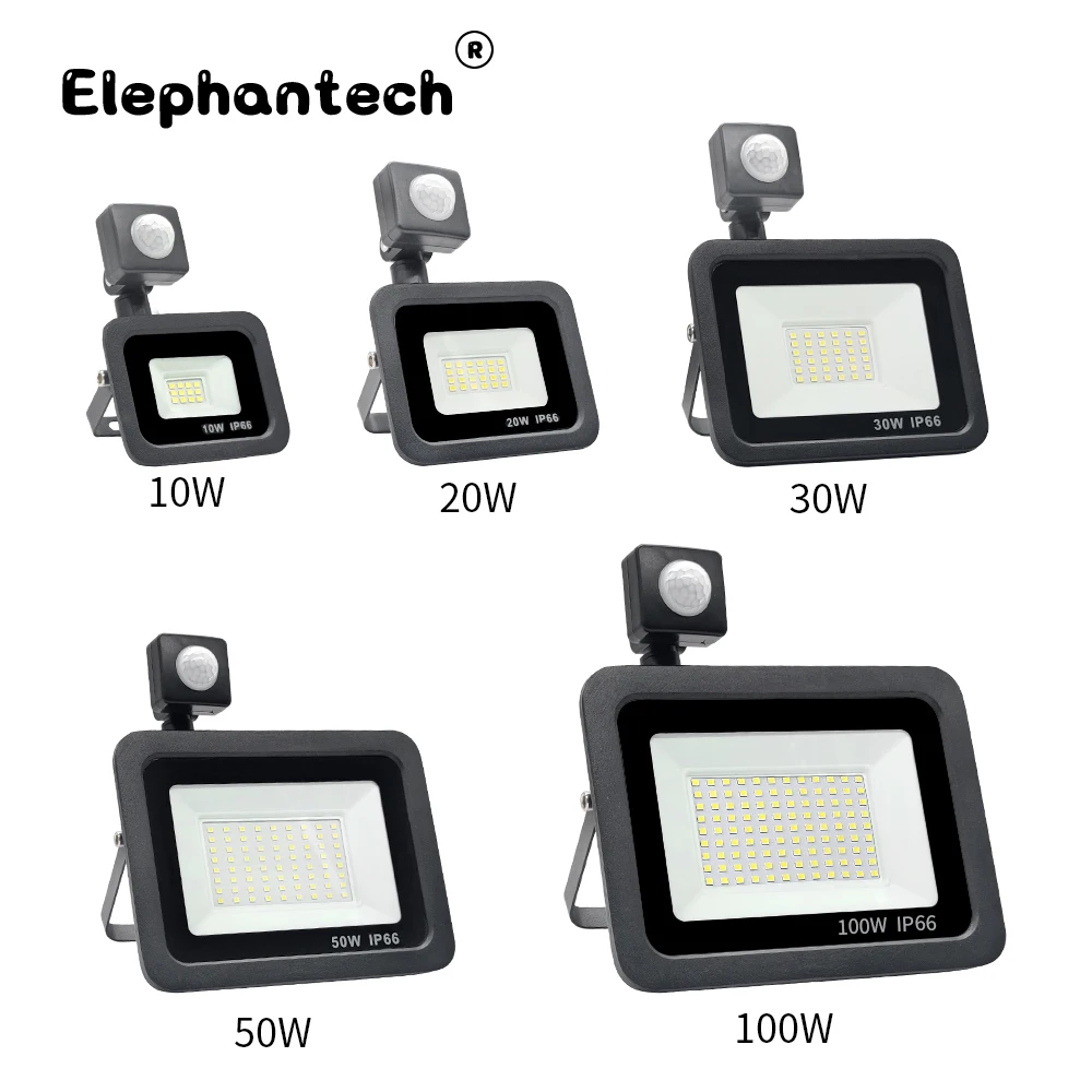 LED PIR bewegungssensor LED Flutlicht Outdoor Led-strahler LED Projektor 220V 100W 50W 30W 20W 10W Outdoor lampe bewegungsmelder