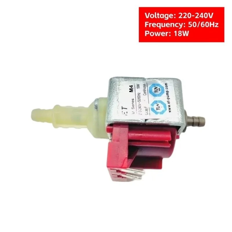 ET M2 M4 Elektromagnetische Saugpumpe 18 W, für Kaffeemaschine/Dampfmaschine/Waschmaschine/Dampftopf, langlebige Hochdruck-Gleichstrom-Wasserpumpe
