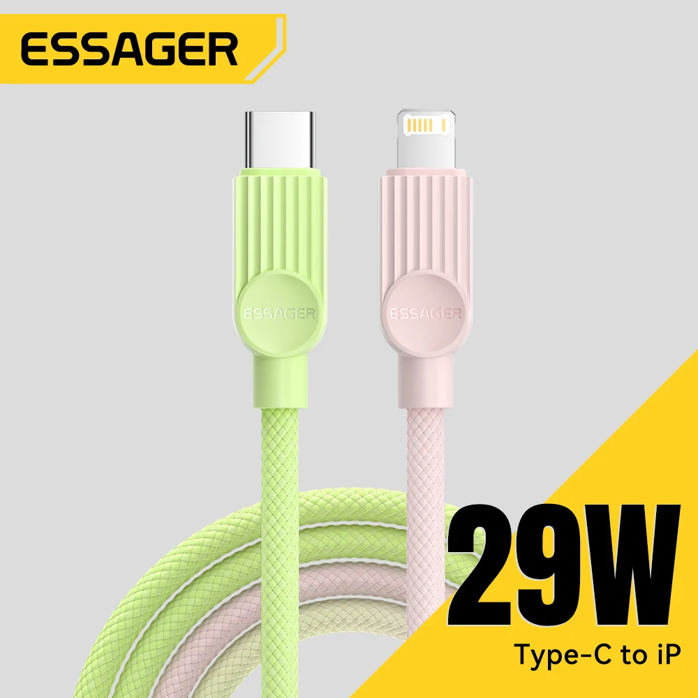 Essager 29 W Typ C auf Lightning USBC-Kabel Macaron Schnellladekabel für iPhone 14 13 iPad MacBook AirPods Schnellladekabel Image