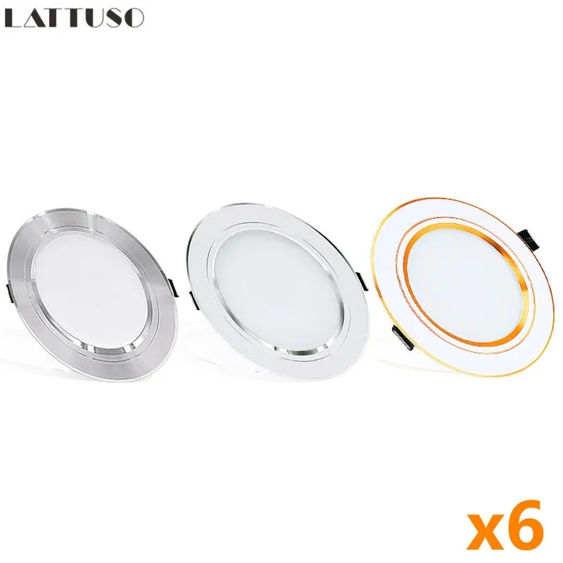 6 teile/los Led Downlight 5W 9W 12W 15W 18W AC 220V 230V 240V LED decke Bad Lampen Wohnzimmer Licht Hause Innen Beleuchtung