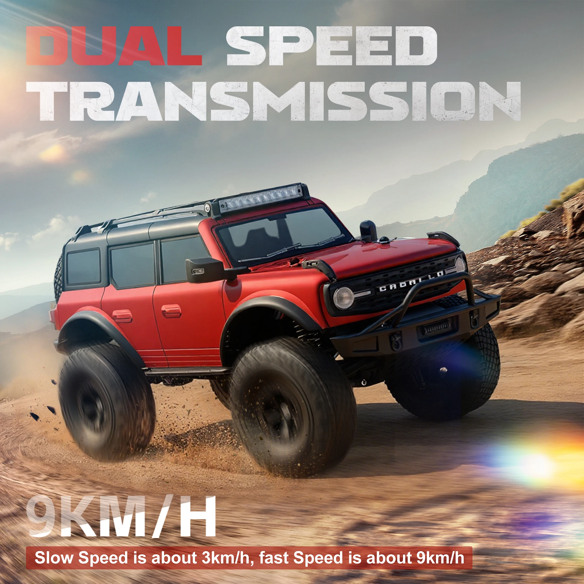 Bestseller 184023 RC Auto 1/18 Maßstab 4WD Elektrischer Kletterwagen, 2,4G Ferngesteuertes Offroad-Fahrzeug mit Hellen Lichtern, RC-Spielzeug Image