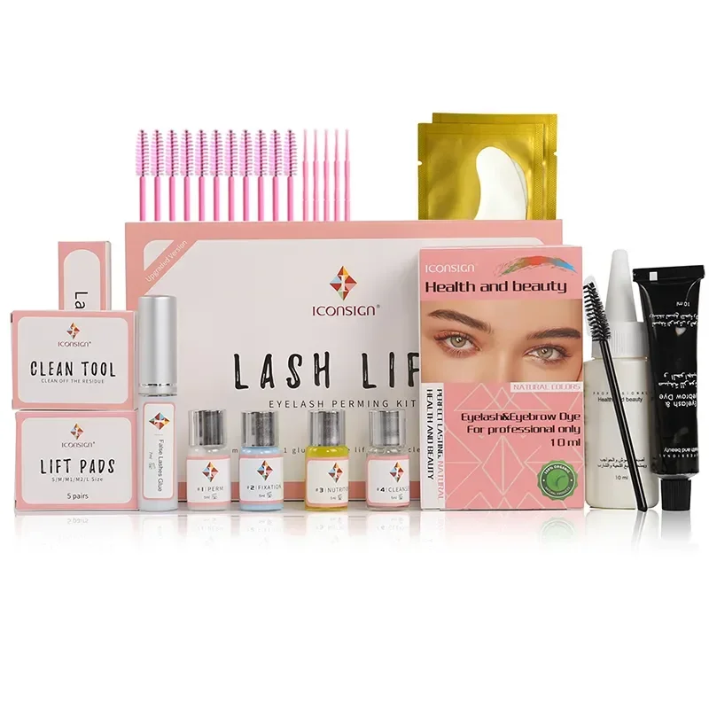 ICONSIGN Verbesserte Lash Lift Kit und Lash Brow Dye Tint Kit Zusammen Wimpern Lifting Stirn Farbstoff Tönung Augen Make-Up Werkzeuge Dropshipping Image