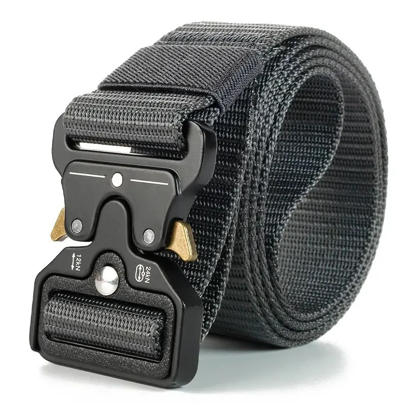 Schnellverschluss Taktischer Gürtel Leichter Nylon-Gurtband Hochbelastbarer Hüftgürtel für Outdoor-Sport Überlebenstraining Männer Frauen Image
