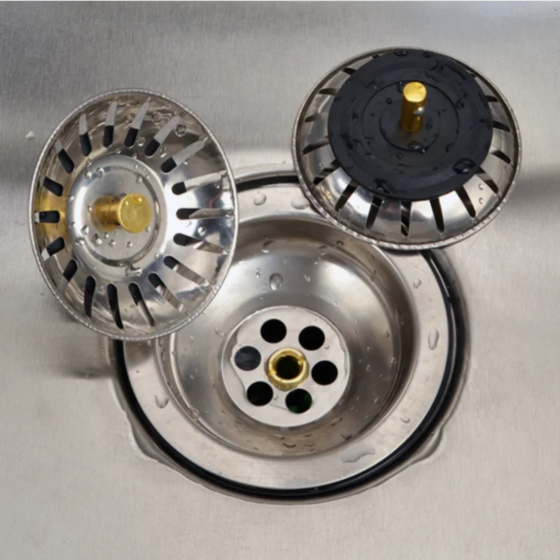 Waschbecken Sieb Abflüsse Filter Edelstahl Küche Gadgets Zubehör Stopper Abfall Stecker Badezimmer Lavabo Haar Sieb Catcher Image
