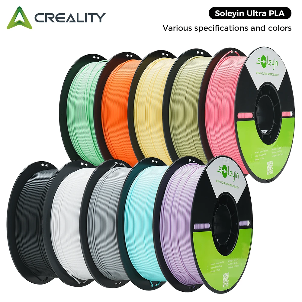 3/5/10 Stück Creality Soleyin Ultra PLA 1,75 mm 3D-Drucker-Filament, hochfest, schrumpfend, umweltfreundlich, für Creality K1 MAX/ K1C Image