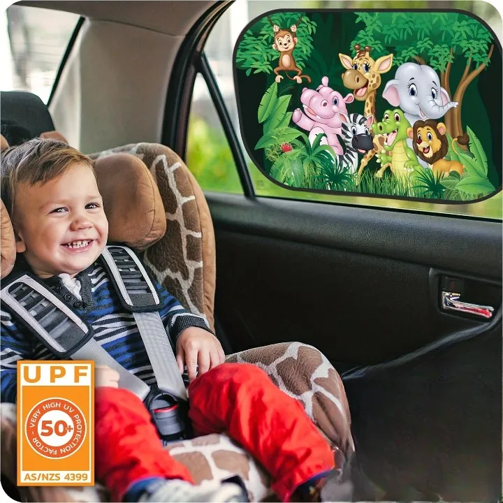 Baby-Fenster-Sonnenschutz, Auto-Sonnenschutz, UV-Schutz, statisch haftend, Seitenfenster-Sonnenschutz für Babys, Kinder, Kinder, Autozubehör Image