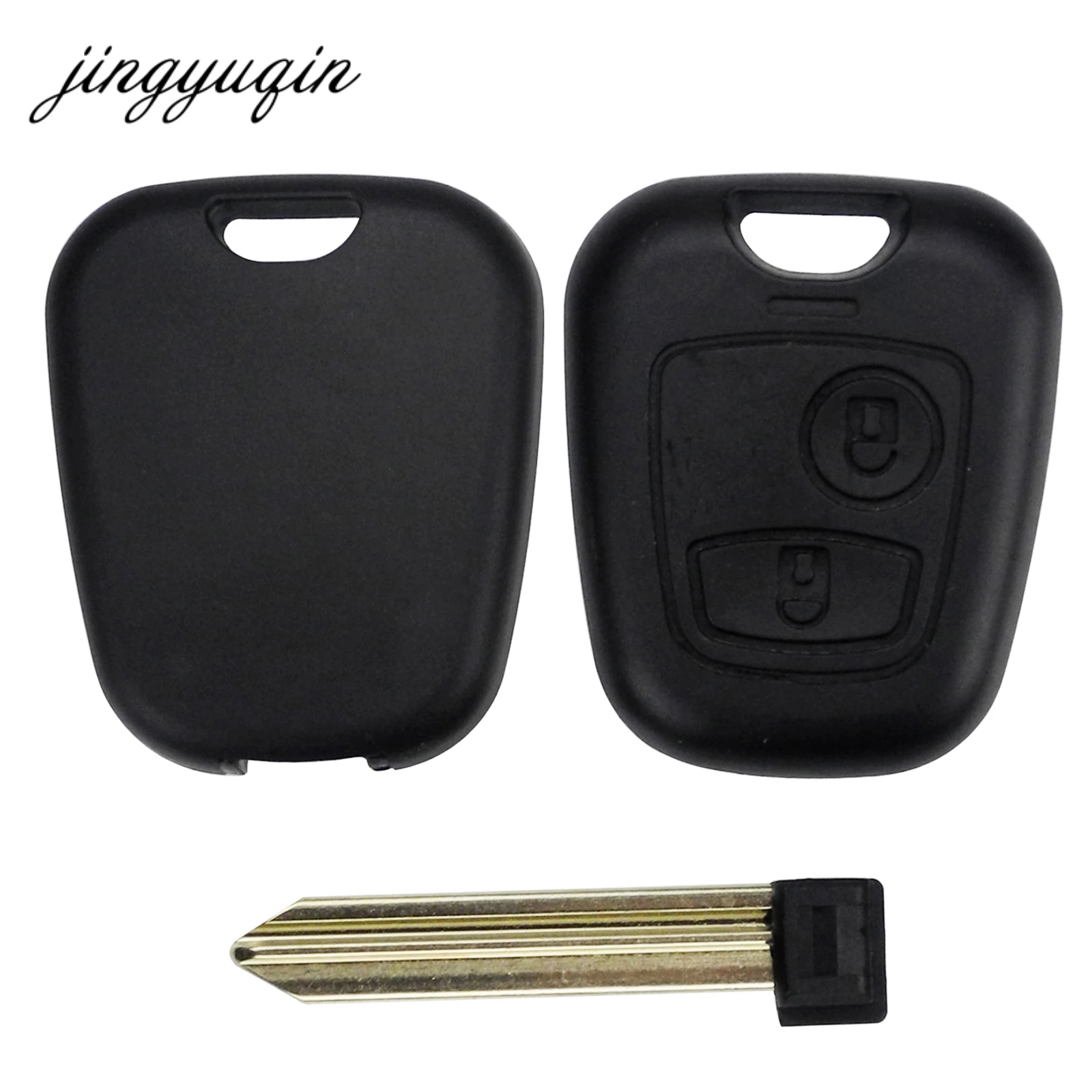 Jingyuqin 2 Taste Remote Key Flip Fob Auto Schlüssel Fall für Citroen C1 C2 C3 Saxo Xsara Picasso Berlingo Uncut klinge Auto Schlüssel Shell Image