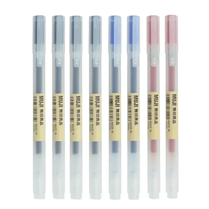 6/8 Teile/satz MUJIs Gel Stift Schwarz/Rot/Blau 0,38/0,5mm Tinte Japan Farbe Stift büro Schule Kugelschreiber Japanische Kawaii Schreibwaren Image