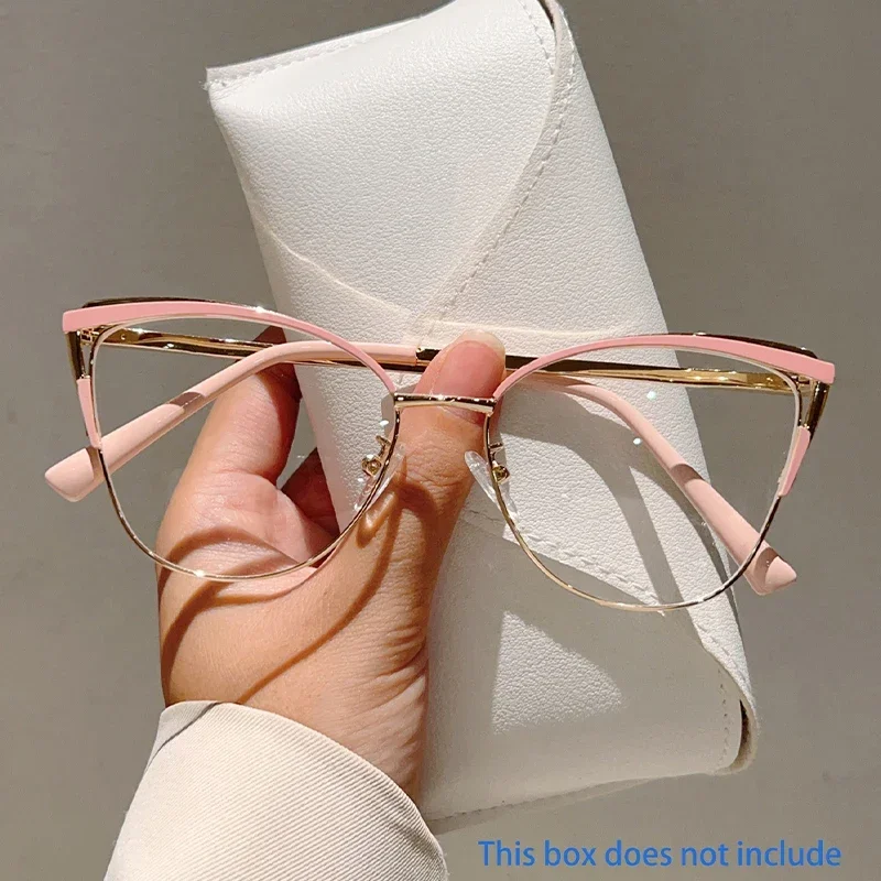 GM LUMIAS Übergroße Cat Eye Brille Frauen Neue Mode Vintage Höhlte Rand Optische Rahmen Trendy Luxus Schmetterling Geformt Brillen Image