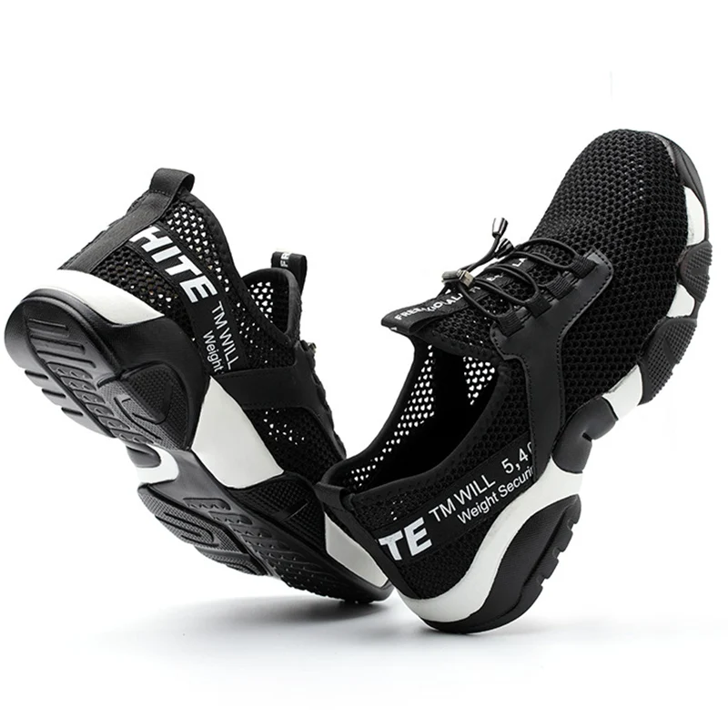 2023 neue männer Stahl Kappe Arbeit Sicherheits Schuhe Leichte Atmungsaktive Reflektierende Casual Sneaker Verhindern piercing Frauen Schutz stiefel