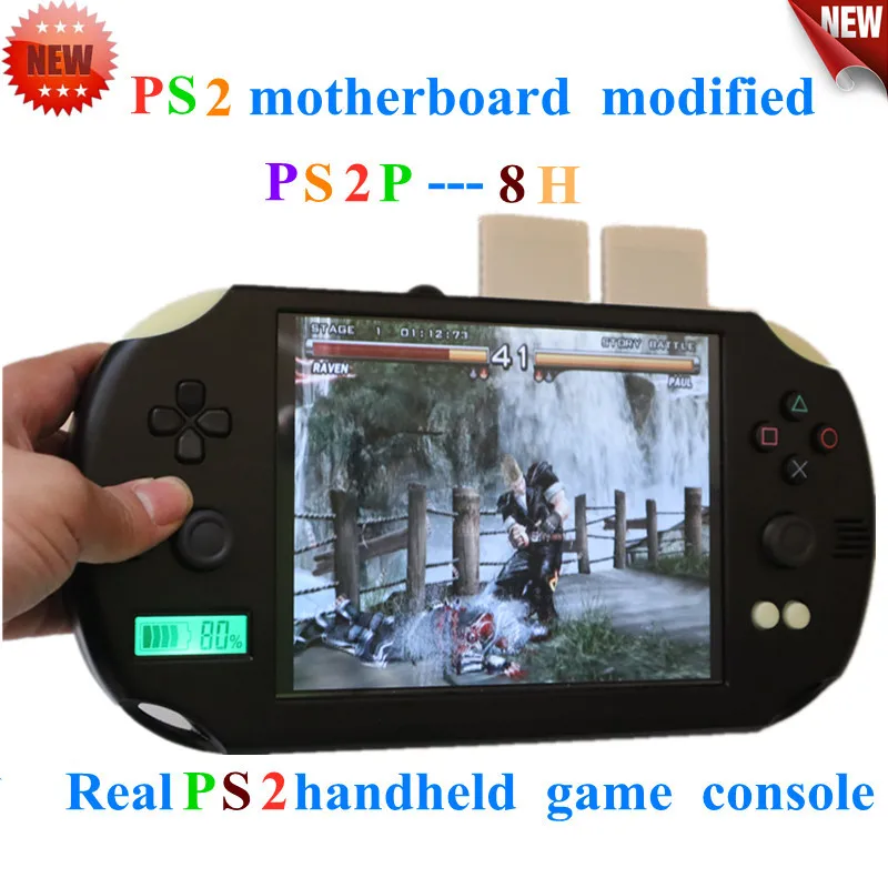 2023 Neue Original PS2P-8H Tragbare Spielekonsole 8 Zoll IPS-Bildschirm 1080 * 720 Hergestellt aus echtem PS2-Motherboard, unterstützt Bluetooth Image
