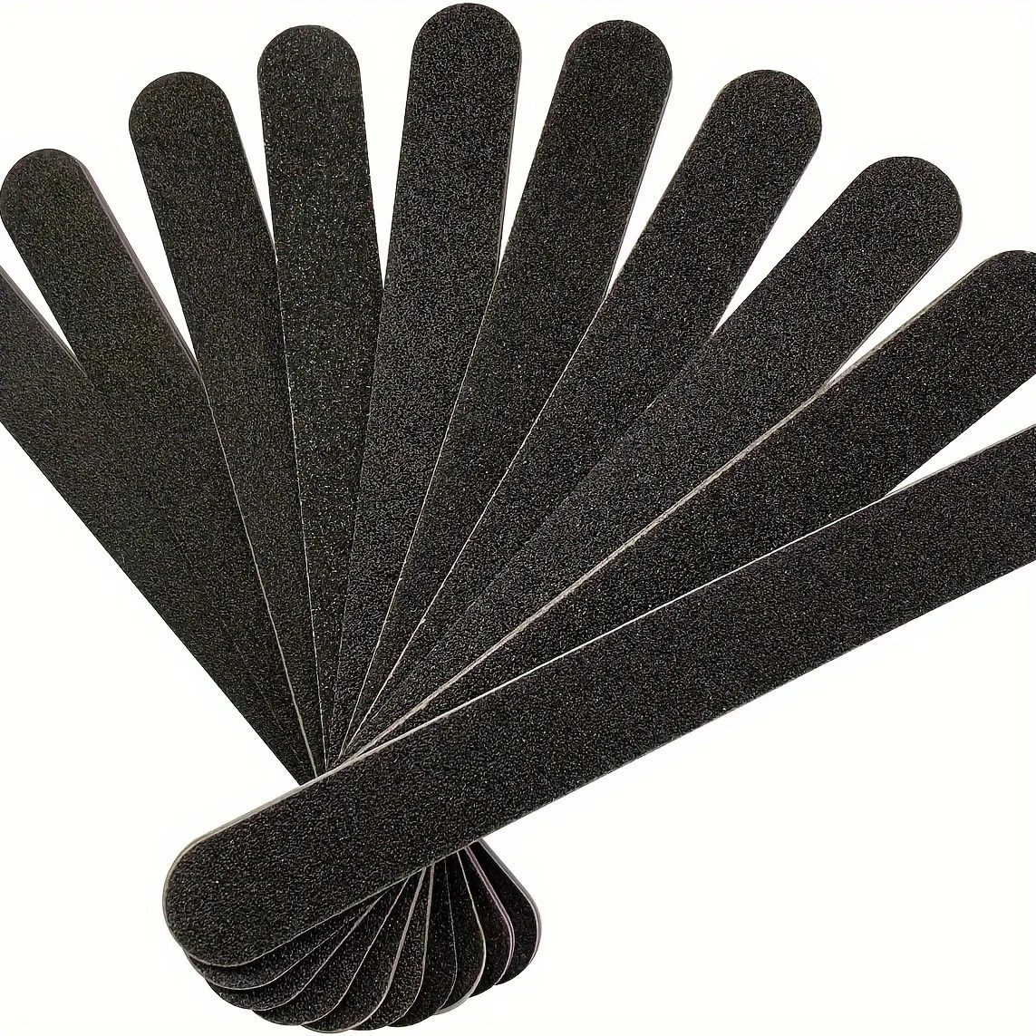 1/5/10/25 Stück professionelle doppelseitige Nagelfeile mit Körnung 100/180, schwarzes Nagelpflegewerkzeug und Heimnagel Image
