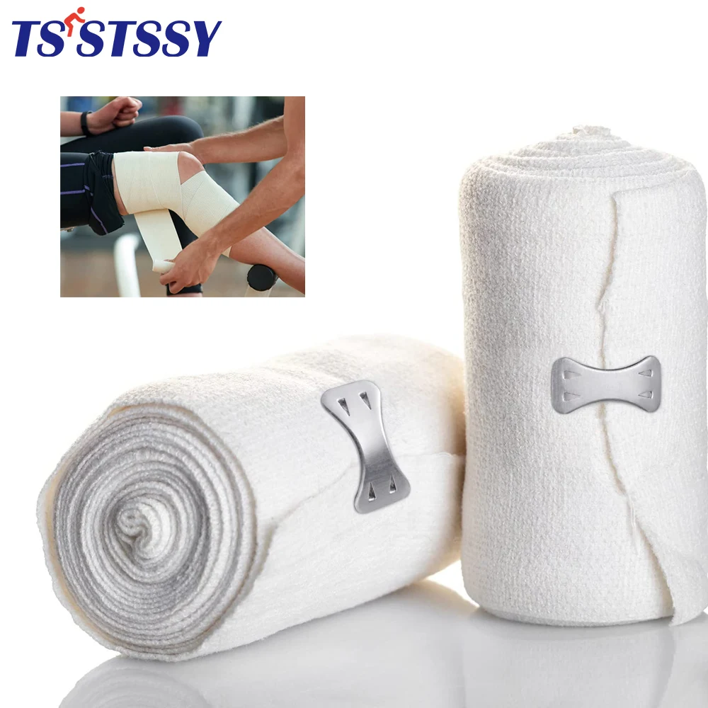 1 Rolle elastische Bandage, Stretch-Kompressionsbandage dehnbar bis zu 450 cm für Sport, Verstauchungen, Wade, Knöchel, Fuß Image