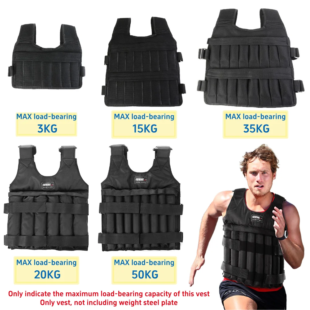 Laufen-Gewichtsweste, 3/15/35 kg, 1–20/1-50 kg, verstellbare Trainings-Gewichtsweste, Trainingsweste für Workout, Krafttraining, Laufen