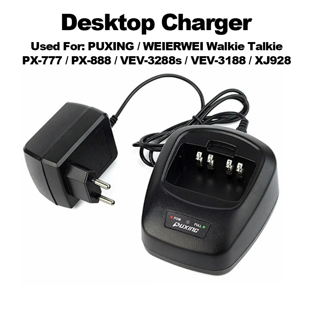 Walkie Talkie Tischladegerät Optionaler EU/US-Adapter für PUXING PX-777 PX-888 Radio für WEIERWEI VEV-3288s VEV3188 Walkie Talkie Image