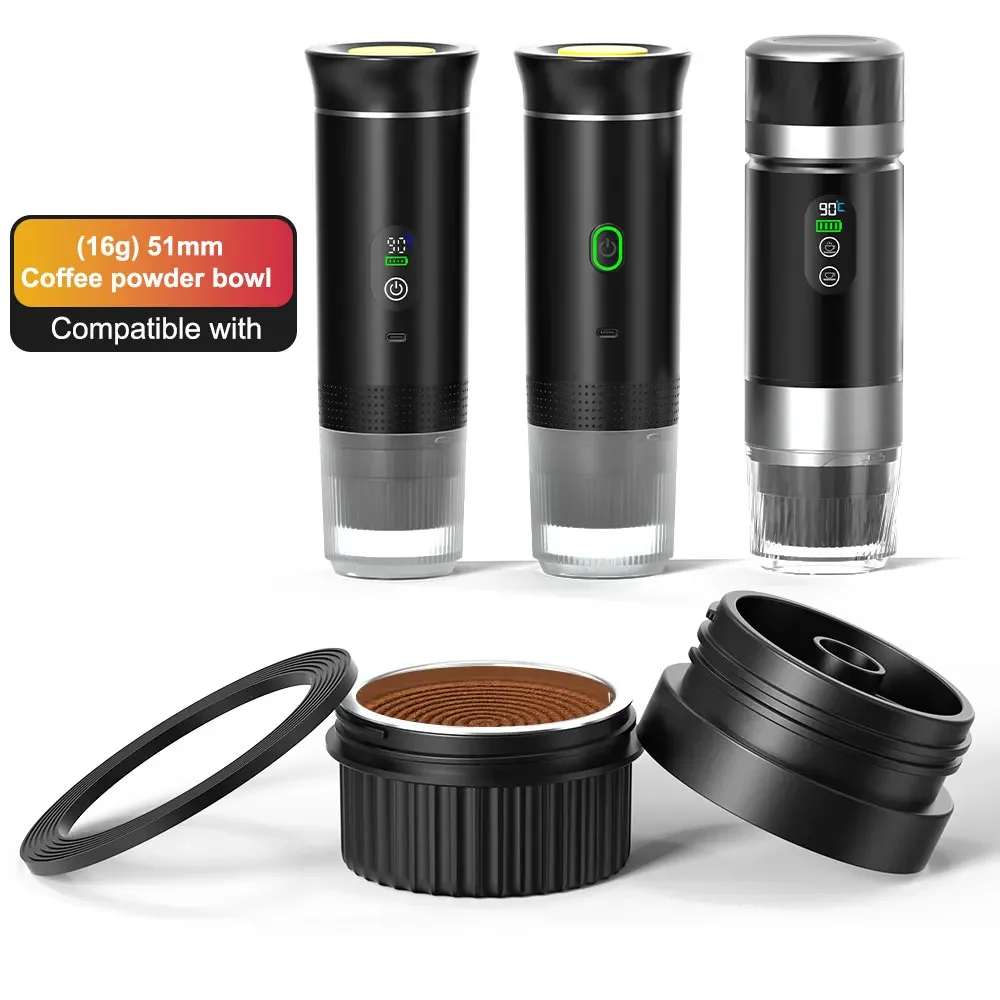 DENOKIN 51mm Edelstahl Kaffee Filter Korb Kaffee Pulver Schüssel Für Tragbare Espresso Kaffeemaschine Zubehör Image