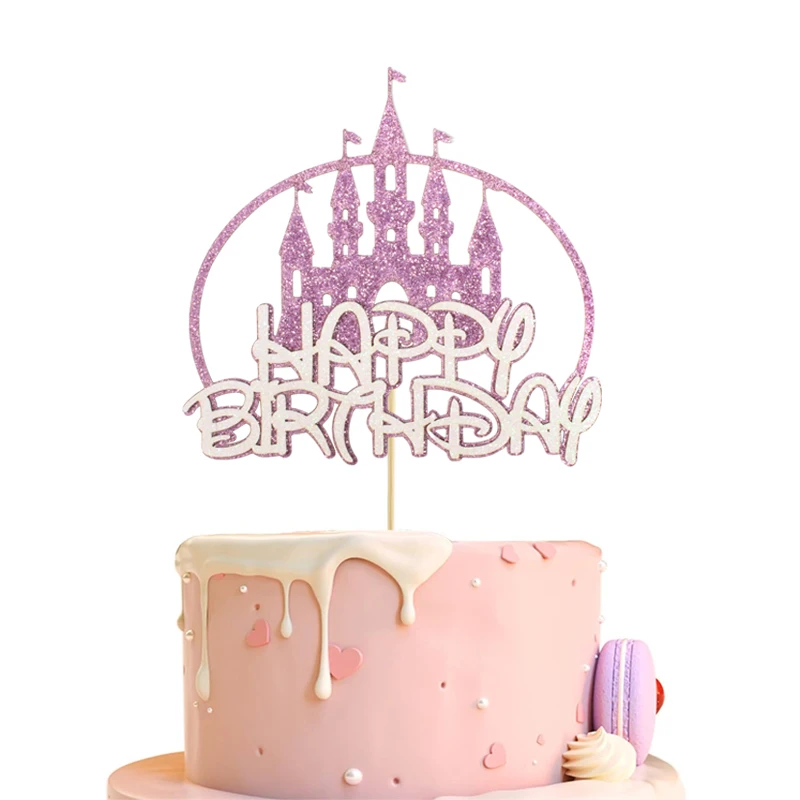 1 Stück, Schloss Alles Gute zum Geburtstag Kuchen Dekor Topper Prinzessin Prinz Alles Gute zum Geburtstag Kuchen Dekoration Topper Image