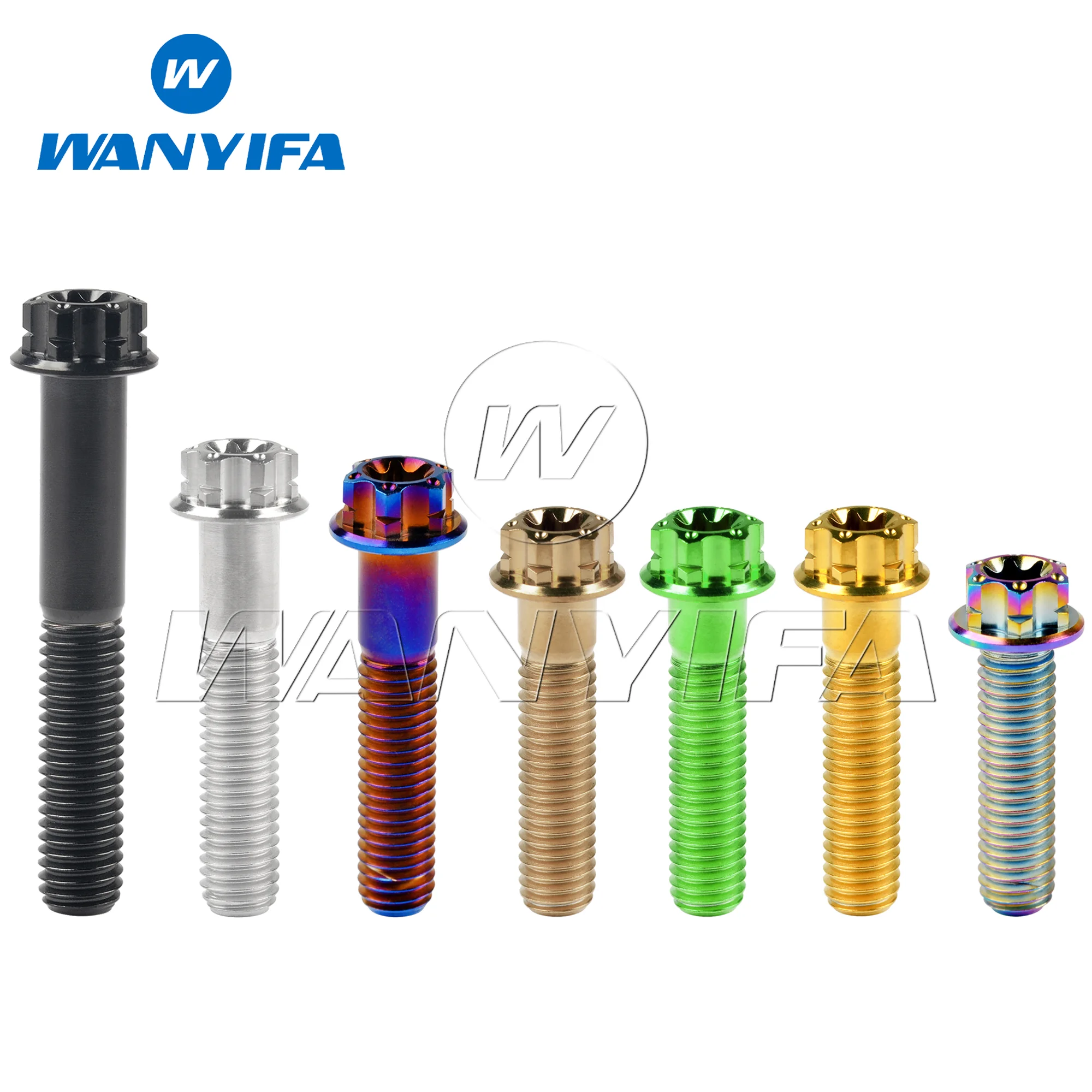 Wanyifa Titanschraube M6 M8x10 15 20 25 30 35 40 45 50 55 mm Torx-Flanschkopf für Motorrad-Modifikationsdekoration Image