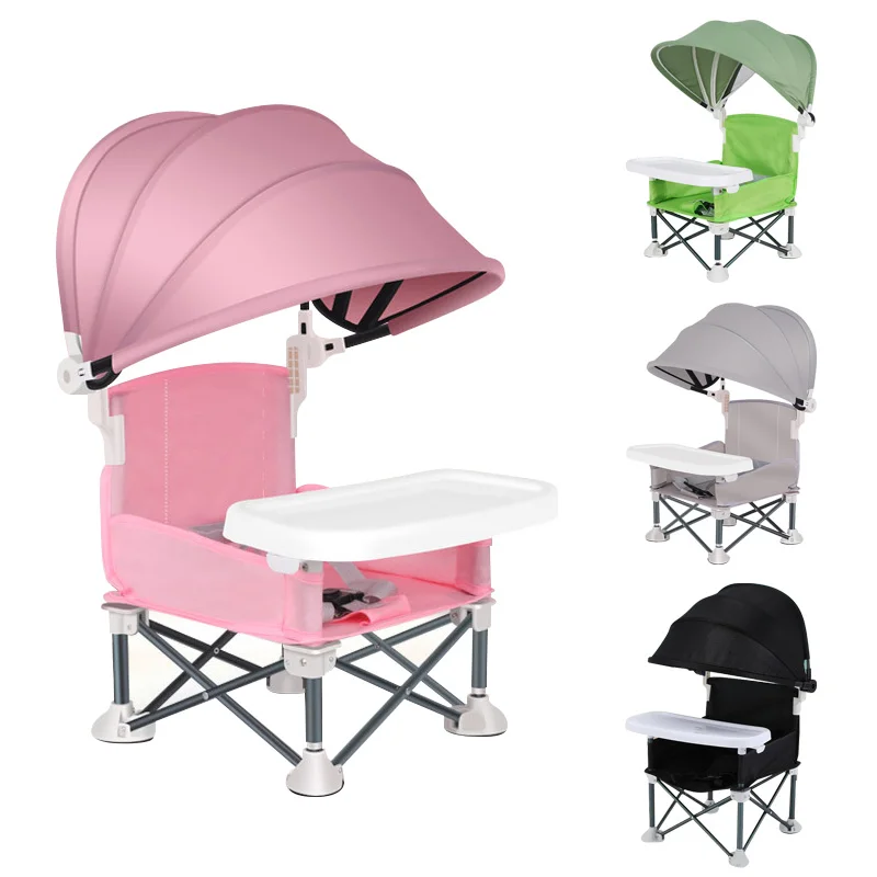 Faltbarer Baby-Esszimmerstuhl, tragbarer Kinder-Esstisch, kleiner Stuhl für Kinder im Freien, Strandbeutel, Möbelzubehör aus Aluminiumlegierung