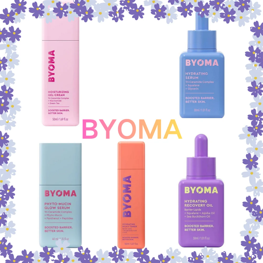 BYOMA Boosted Barrier Hydrating Recovery Oil Feuchtigkeitsspendendes Serum Feuchtigkeitsspendende Gelcreme Phyto Mucin Glow Serum Luxus-Gesichtsöl-Set Image