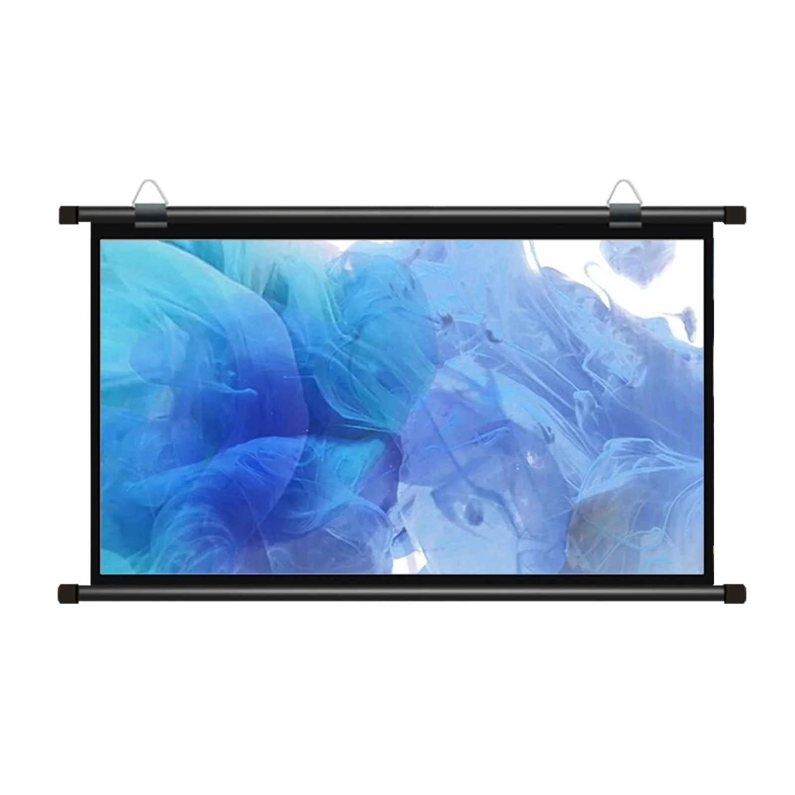 110-Zoll 16:9 Projektionsleinwand – waschbar, knitterfrei, tragbar – für Heimkino, drinnen und draußen. Image