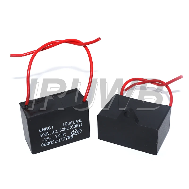 CBB61 Lüfterkondensator 450 V Deckenventilatormotor Betrieb Rechteckkondensator CBB 61 1 UF 1,2 UF 1,5 UF 2 UF 2,5 UF 3 UF 4 UF 5 UF 6 UF 10 UF Image