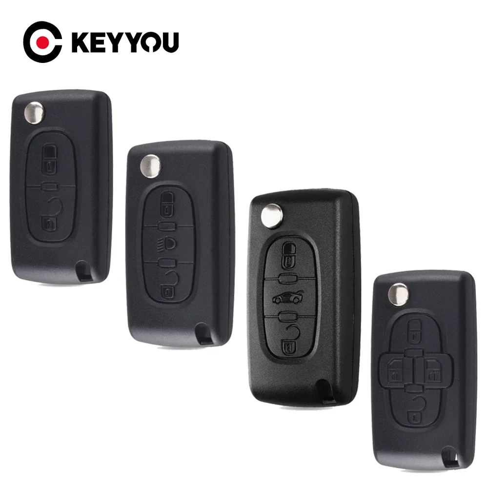 KEYYOU Auto Schlüssel Shell Flip Für Fiat Scudo Ulysse Fit Lancia Phedra HU83/VA2 Klinge CE0523 CE0536 2/3/4 taste Fob Fall Neue Arrivall Image