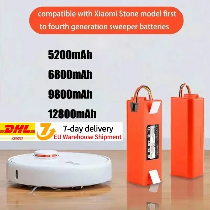 14,4 V BRR-2P4S-5200S Robotic Staubsauger Ersatz Batterie Für Xiaomi Roborock S55 S60 S65 S50 S51 S5 1S 1ST MAX S6 Teile Image